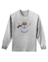 Snowman with Scarf Design Adult Long Sleeve Shirt-Long Sleeve Shirt-TooLoud-AshGray-Small-Davson Sales