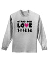 Stand For Love Pink Heart Adult Long Sleeve Shirt-Long Sleeve Shirt-TooLoud-AshGray-Small-Davson Sales