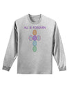 All is forgiven Cross Faux Applique Adult Long Sleeve Shirt-Long Sleeve Shirt-TooLoud-AshGray-Small-Davson Sales