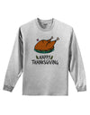 Happy Thanksgiving Adult Long Sleeve Shirt-Long Sleeve Shirt-TooLoud-AshGray-Small-Davson Sales