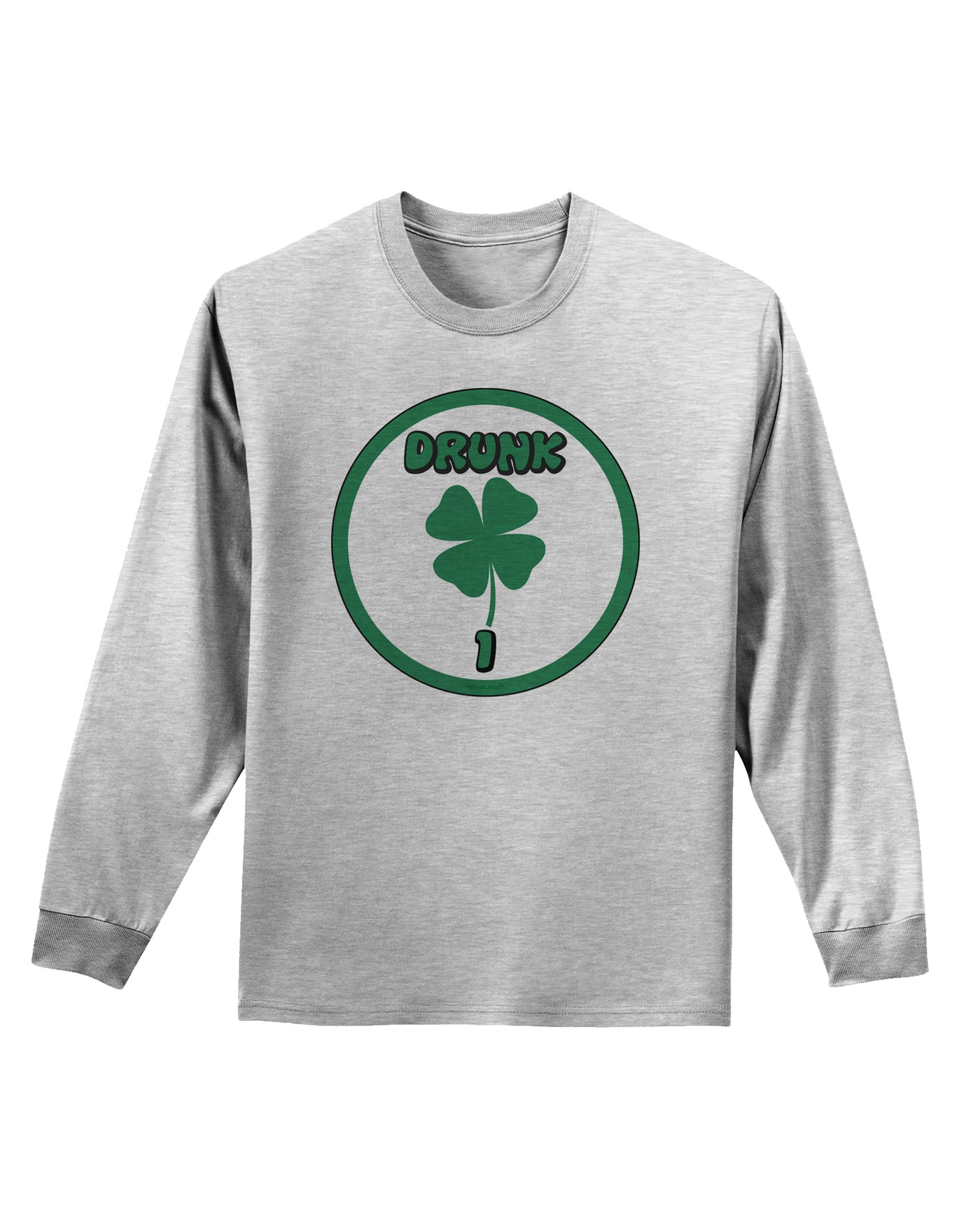 Drunk 1 Funny Adult Long Sleeve Shirt by TooLoud-TooLoud-AshGray-Small-Davson Sales