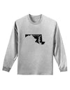 Maryland - United States Shape Adult Long Sleeve Shirt by TooLoud-Long Sleeve Shirt-TooLoud-AshGray-Small-Davson Sales