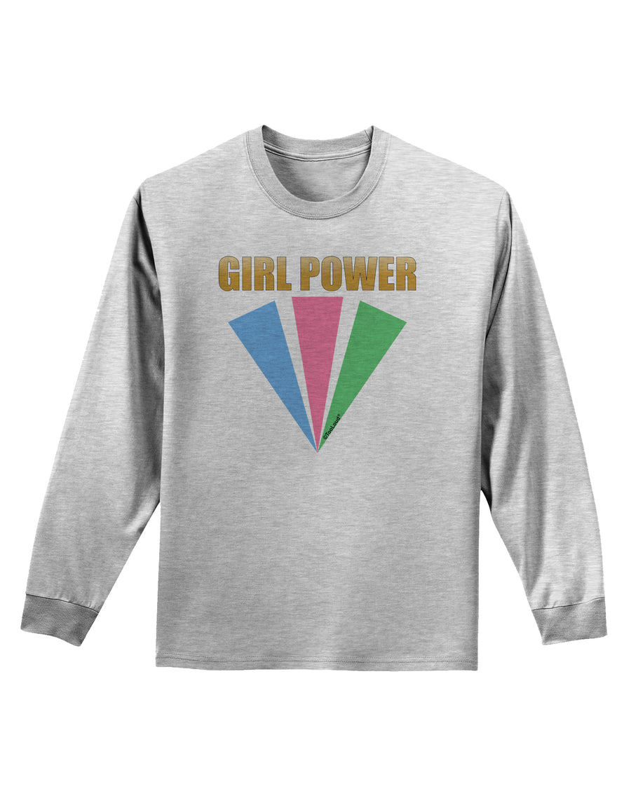 Girl Power Stripes Adult Long Sleeve Shirt by TooLoud-Long Sleeve Shirt-TooLoud-White-Small-Davson Sales