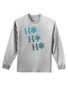 Ho Ho Ho Snowflakes Adult Long Sleeve Shirt-Long Sleeve Shirt-TooLoud-AshGray-Small-Davson Sales