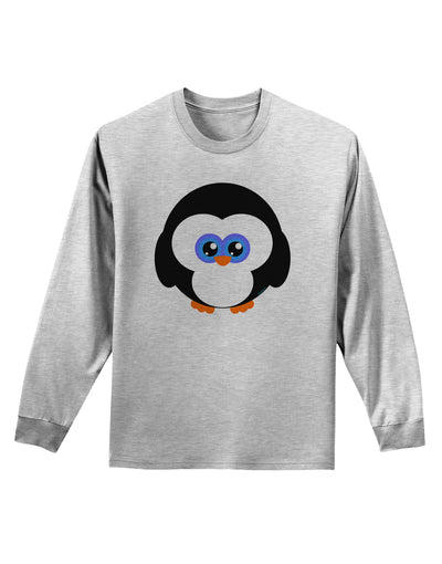 Cute Penguin Christmas Adult Long Sleeve Shirt-Long Sleeve Shirt-TooLoud-AshGray-Small-Davson Sales