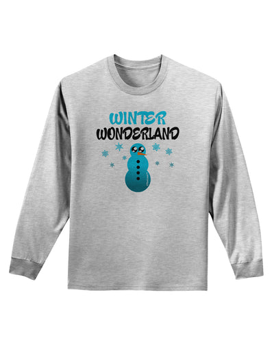 Winter Wonderland Snowman Adult Long Sleeve Shirt-Long Sleeve Shirt-TooLoud-AshGray-Small-Davson Sales