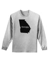 Georgia - United States Shape Adult Long Sleeve Shirt by TooLoud-Long Sleeve Shirt-TooLoud-AshGray-Small-Davson Sales