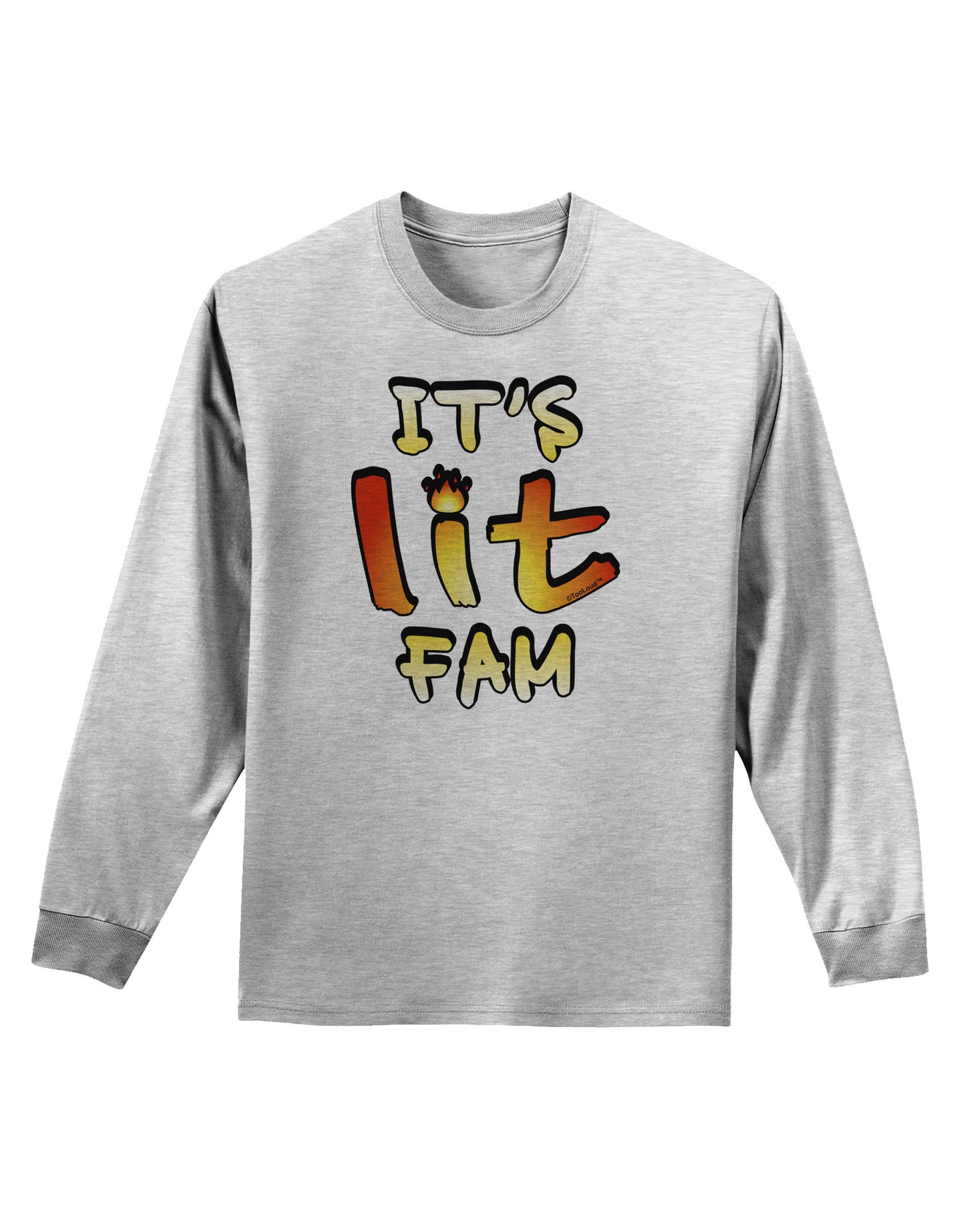 It's Lit Fam Adult Long Sleeve Shirt-Long Sleeve Shirt-TooLoud-AshGray-Small-Davson Sales