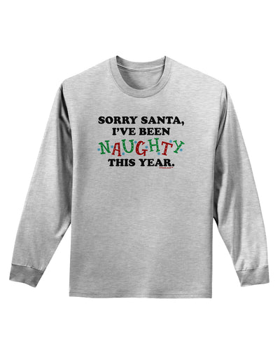 I've Been Naughty This Year Adult Long Sleeve Shirt-Long Sleeve Shirt-TooLoud-AshGray-Small-Davson Sales