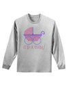 It's a Girl - Baby Carriage Adult Long Sleeve Shirt-Long Sleeve Shirt-TooLoud-AshGray-Small-Davson Sales