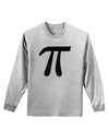 Pi Symbol Glitter - Black Adult Long Sleeve Shirt by TooLoud-Long Sleeve Shirt-TooLoud-AshGray-Small-Davson Sales