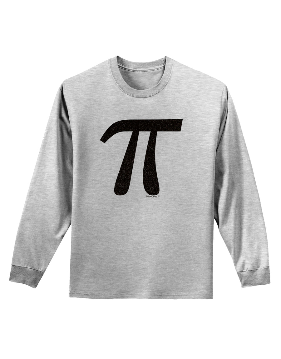 Pi Symbol Glitter - Black Adult Long Sleeve Shirt by TooLoud-Long Sleeve Shirt-TooLoud-White-Small-Davson Sales