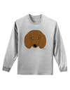 Cute Doxie Dachshund Dog Adult Long Sleeve Shirt by TooLoud-Long Sleeve Shirt-TooLoud-AshGray-Small-Davson Sales