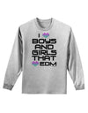 I Heart Boys and Girls That Heart EDM Adult Long Sleeve Shirt-Long Sleeve Shirt-TooLoud-AshGray-Small-Davson Sales