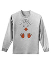 Cute Easter Chick Face Adult Long Sleeve Shirt Ash Gray 4XL Tooloud