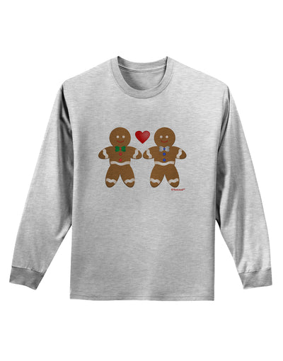 Gingerbread Man Couple Adult Long Sleeve Shirt by TooLoud-Long Sleeve Shirt-TooLoud-AshGray-Small-Davson Sales