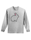 Cute Bunny Rabbit Easter Adult Long Sleeve Shirt-Long Sleeve Shirt-TooLoud-AshGray-Small-Davson Sales