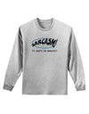 Sarcasm It's What's For Breakfast Adult Long Sleeve Shirt-Long Sleeve Shirt-TooLoud-AshGray-Small-Davson Sales