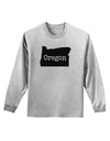 Oregon - United States Shape Adult Long Sleeve Shirt by TooLoud-Long Sleeve Shirt-TooLoud-AshGray-Small-Davson Sales