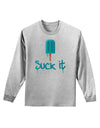 Suck It Popsicle Adult Long Sleeve Shirt-Long Sleeve Shirt-TooLoud-AshGray-Small-Davson Sales