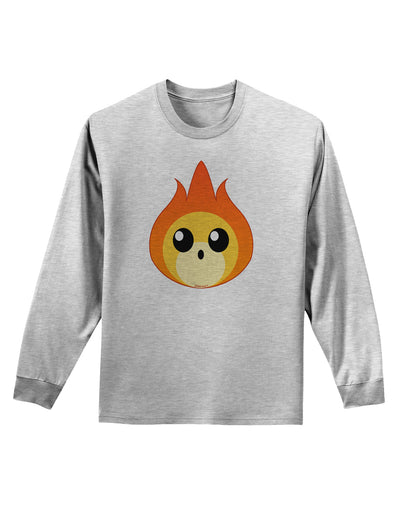 Cute Fireball Design Adult Long Sleeve Shirt-Long Sleeve Shirt-TooLoud-AshGray-Small-Davson Sales