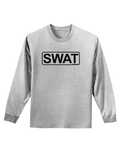 SWAT Team Logo - Text Adult Long Sleeve Shirt by TooLoud-Long Sleeve Shirt-TooLoud-AshGray-Small-Davson Sales