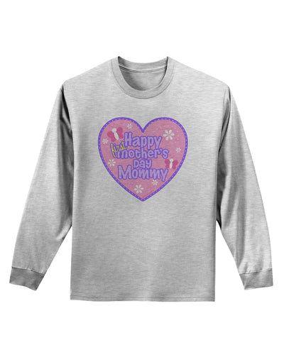 Happy First Mother's Day Mommy - Pink Adult Long Sleeve Shirt by TooLoud-Long Sleeve Shirt-TooLoud-AshGray-Small-Davson Sales