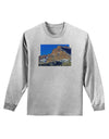 Colorado Snowy Mountains Cutout Adult Long Sleeve Shirt-Long Sleeve Shirt-TooLoud-AshGray-Small-Davson Sales