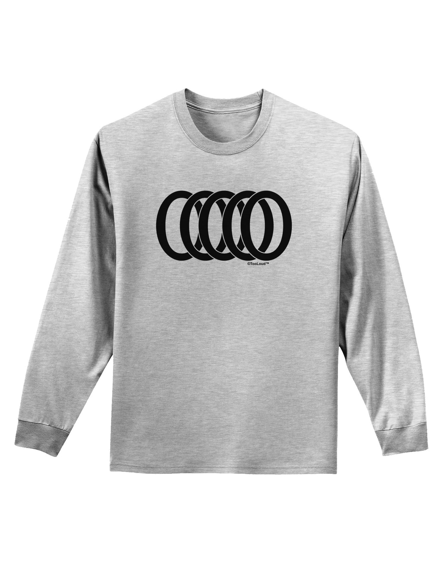 Five Golden Rings Adult Long Sleeve Shirt-Long Sleeve Shirt-TooLoud-AshGray-Small-Davson Sales