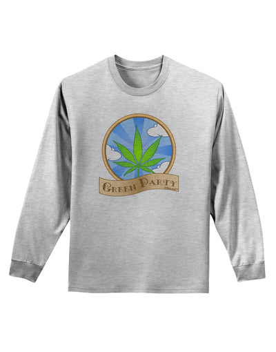 Green Party Symbol Adult Long Sleeve Shirt-Long Sleeve Shirt-TooLoud-AshGray-Small-Davson Sales