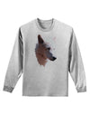 Magnificent White Wolf Head Adult Long Sleeve Shirt-Long Sleeve Shirt-TooLoud-AshGray-Small-Davson Sales