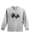 TooLoud Two Majestic Bighorn Rams Adult Long Sleeve Shirt-Long Sleeve Shirt-TooLoud-AshGray-Small-Davson Sales