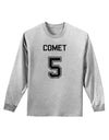 Reindeer Jersey - Comet 5 Adult Long Sleeve Shirt-Long Sleeve Shirt-TooLoud-AshGray-Small-Davson Sales