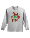 Sleigh Ride Color Adult Long Sleeve Shirt-Long Sleeve Shirt-TooLoud-AshGray-Small-Davson Sales