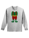 Christmas Elf Boy Character Body Adult Long Sleeve Shirt-Long Sleeve Shirt-TooLoud-AshGray-Small-Davson Sales