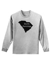 South Carolina - United States Shape Adult Long Sleeve Shirt by TooLoud-Long Sleeve Shirt-TooLoud-AshGray-Small-Davson Sales