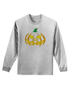 Trick or Treat Jack Yellow Adult Long Sleeve Shirt-Long Sleeve Shirt-TooLoud-AshGray-Small-Davson Sales