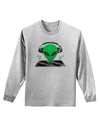 Alien DJ Adult Long Sleeve Shirt-Long Sleeve Shirt-TooLoud-AshGray-Small-Davson Sales