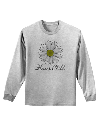 Pretty Daisy - Flower Child Adult Long Sleeve Shirt-Long Sleeve Shirt-TooLoud-AshGray-Small-Davson Sales