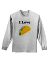 I love Tacos Adult Long Sleeve Shirt-Long Sleeve Shirt-TooLoud-AshGray-Small-Davson Sales