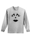 Woman Jack O Lantern Pumpkin Face Adult Long Sleeve Shirt-Long Sleeve Shirt-TooLoud-AshGray-Small-Davson Sales