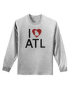 I Heart Atlanta Adult Long Sleeve Shirt-Long Sleeve Shirt-TooLoud-AshGray-Small-Davson Sales