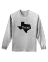 Texas - United States Shape Adult Long Sleeve Shirt by TooLoud-Long Sleeve Shirt-TooLoud-AshGray-Small-Davson Sales