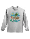 Fun Summer Beach Scene - Beach Bum Adult Long Sleeve Shirt by TooLoud-Long Sleeve Shirt-TooLoud-AshGray-Small-Davson Sales