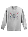 Cute Snowman and Snowwoman Couple Adult Long Sleeve Shirt by TooLoud-Long Sleeve Shirt-TooLoud-AshGray-Small-Davson Sales