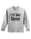 I Heart My Sister - Autism Awareness Adult Long Sleeve Shirt by TooLoud-Long Sleeve Shirt-TooLoud-AshGray-Small-Davson Sales