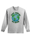 Think Globally Act Locally - Globe Adult Long Sleeve Shirt-Long Sleeve Shirt-TooLoud-AshGray-Small-Davson Sales