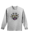 TooLoud Pug Life Hippy Adult Long Sleeve Shirt-Long Sleeve Shirt-TooLoud-AshGray-Small-Davson Sales