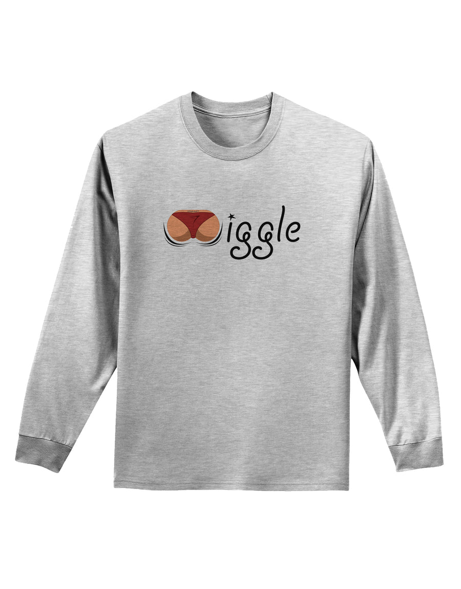 Wiggle - Twerk Medium Adult Long Sleeve Shirt-Long Sleeve Shirt-TooLoud-White-Small-Davson Sales