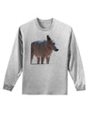 Magnificent Full White Wolf Adult Long Sleeve Shirt-Long Sleeve Shirt-TooLoud-AshGray-Small-Davson Sales